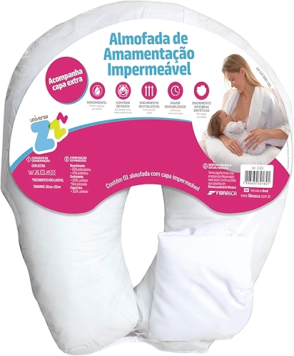 Almofada de Amamentação Travesseiro Impermeável - 50x50cm - Fibrasca, Branca