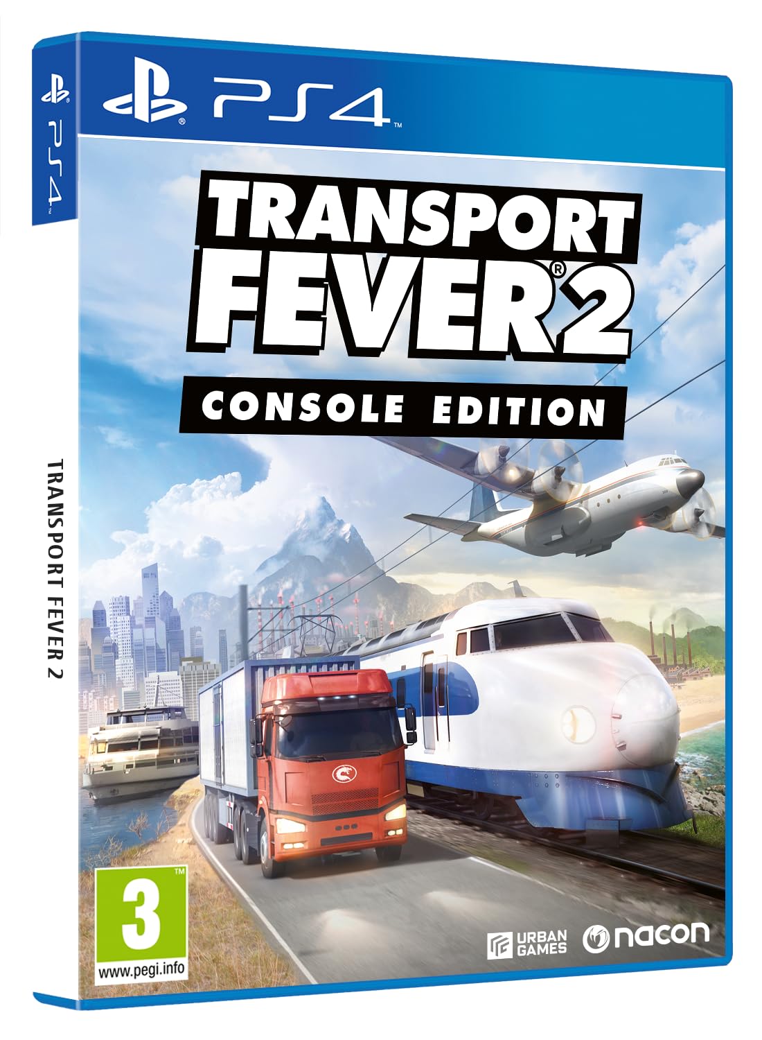 Carátula de Transport Fever 2 para PS4 (edición PAL España)