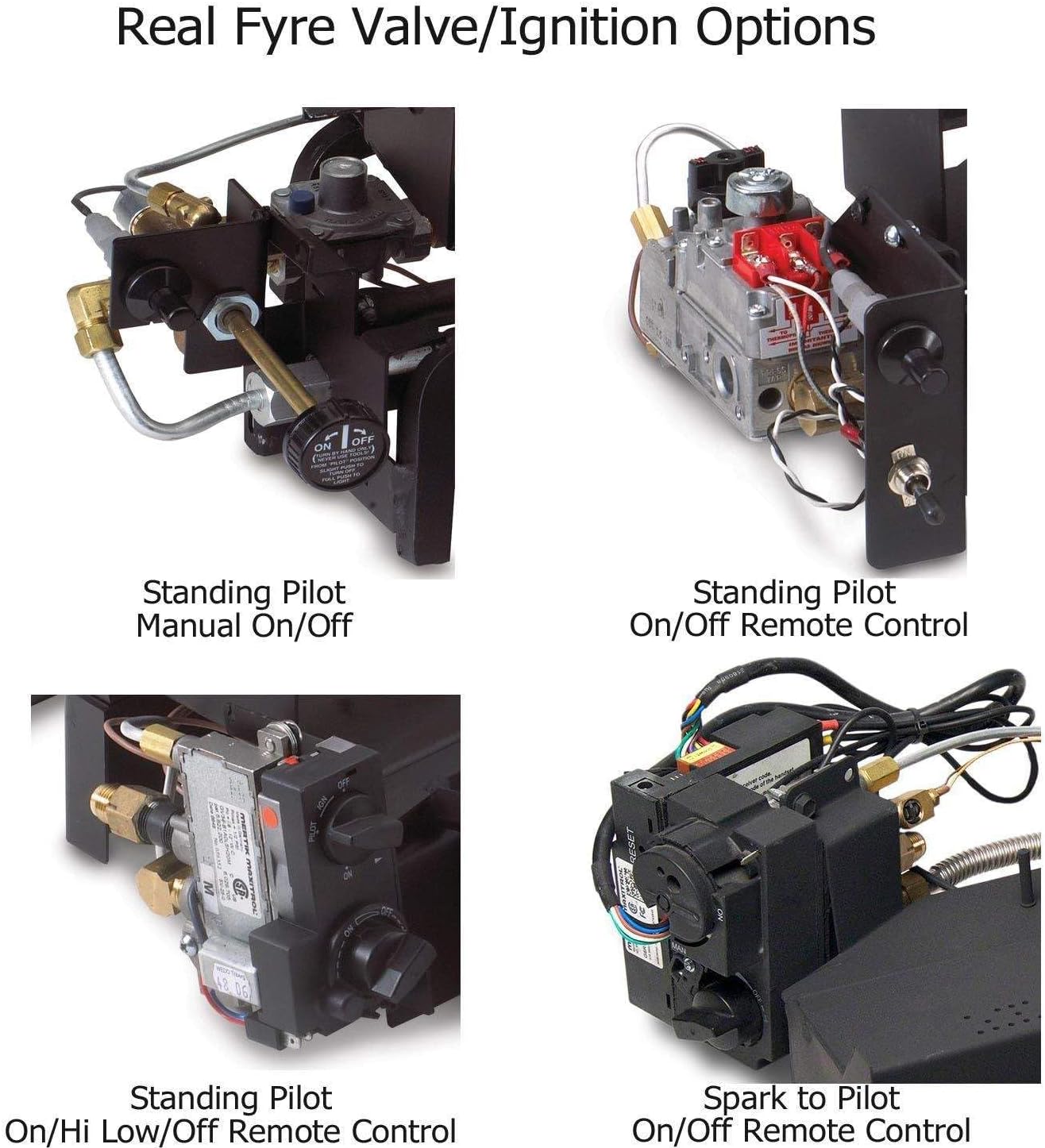 Peterson Real Fyre 30-inch Evening Fyre Charred Log Set with Vent-Free Natural Gas Ansi Certified G18 Burner - Variable Flame Remote