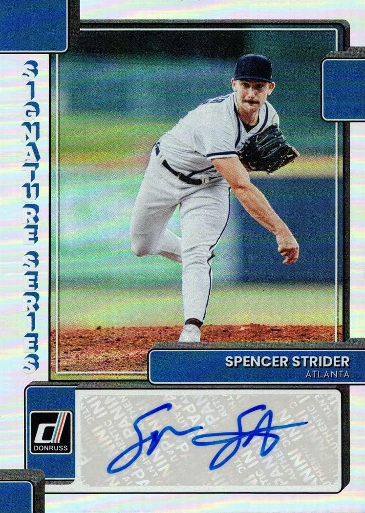 2022 Panini Donruss Signature Series #SS-SS Spencer Strider Certified Autograph Baseball Card from Rookie Season