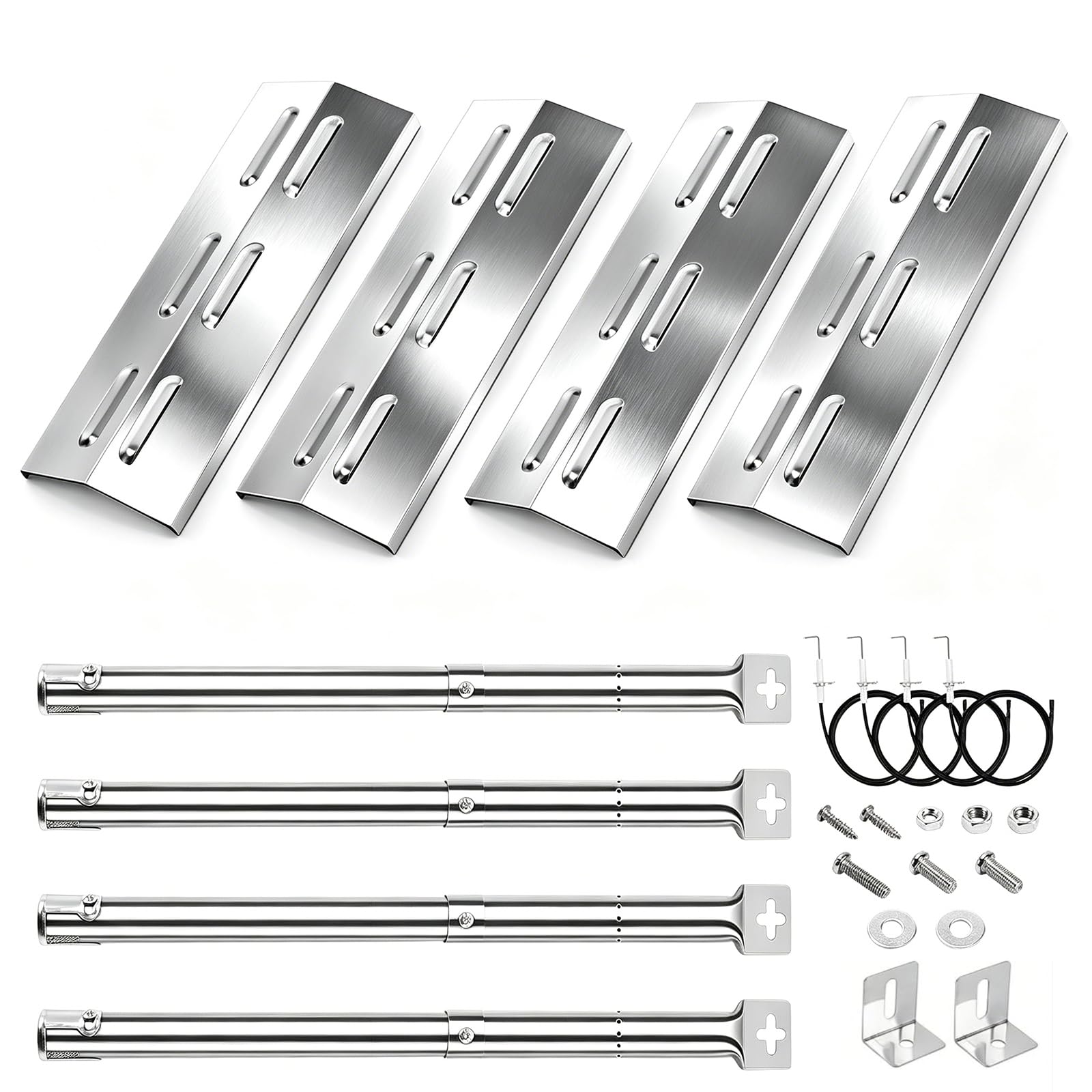 GFTIME 36,5x12cm Coperchio bruciatore universale in acciaio inossidabile Piastra riscaldante Bruciatore Pezzi di ricambio per Enders Chicago 3, Enders Boston Pro 3K/6 Kr Turbo, Tepro, Barbecook Brahma