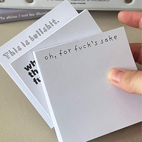 Miniatura 3 de Kingdong 4 blocs de notas adhesivas divertidas de What The F*ck, divertido bloc de notas atrevidas y groseras, bloc de notas sarcásticas Fresh Outta