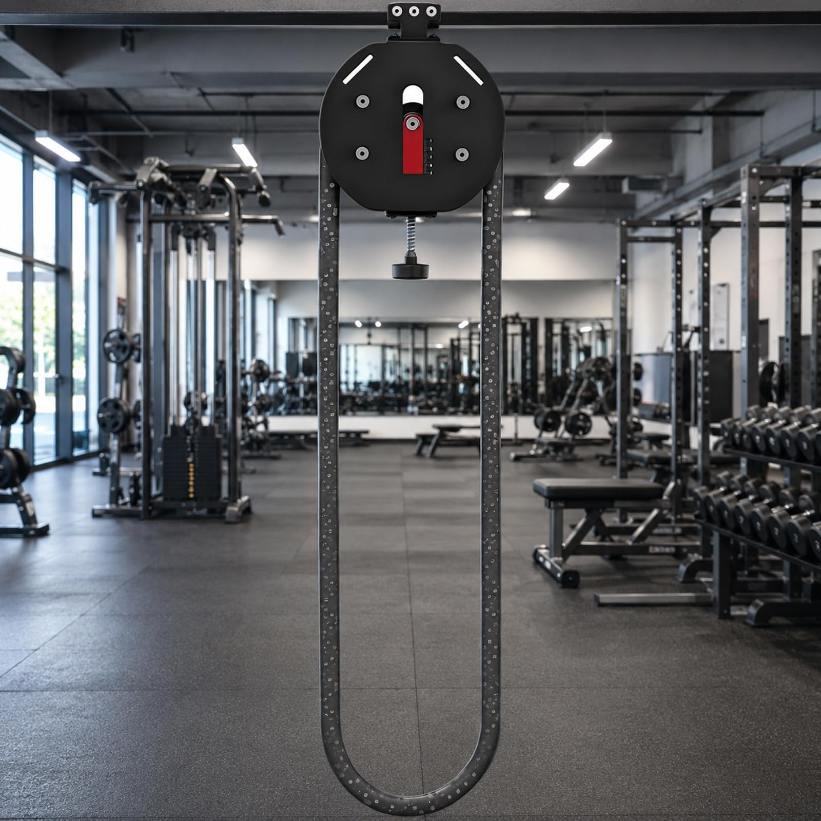 Entrenador de Poleas con Cable, MáQuina de TraccióN con Cuerda, Resistencia MáXima de 66 LB, Equipo para Gimnasio en Casa, Compatible con Power Racks Y Racks de Fitness