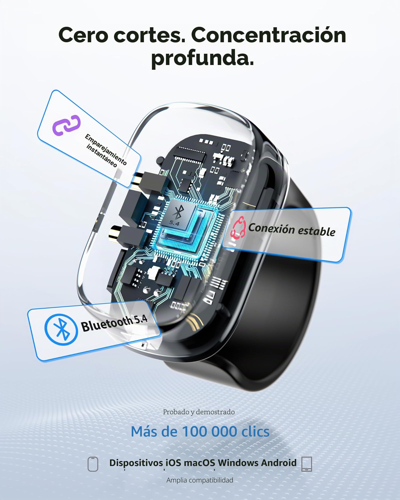 Stouchi 2.0 Mando a distancia para Anki, 2026 Nuevo [Sin remapeo y sin complementos] Mando a distancia Anki de emparejamiento rápido con estuche de carga de 140 horas Compatible con MacBook, portátil