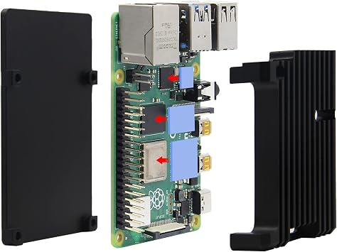 Geekworm P122 Aluminum Alloy Passive Cooling Armor Case for Raspberry Pi 4