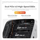 Beelink SER9 Mini PC, AMD Ryzen Al 7 H 350 (8 cœurs/16 cœurs, jusqu'à 5.0 GHz), 32 Go de RAM LPDDR5X, SSD 1 to, écran 3 écrans (HDMI/DP/USB4), Wi-FI 6/BT5.2/LAN 2,5 GHz - 5