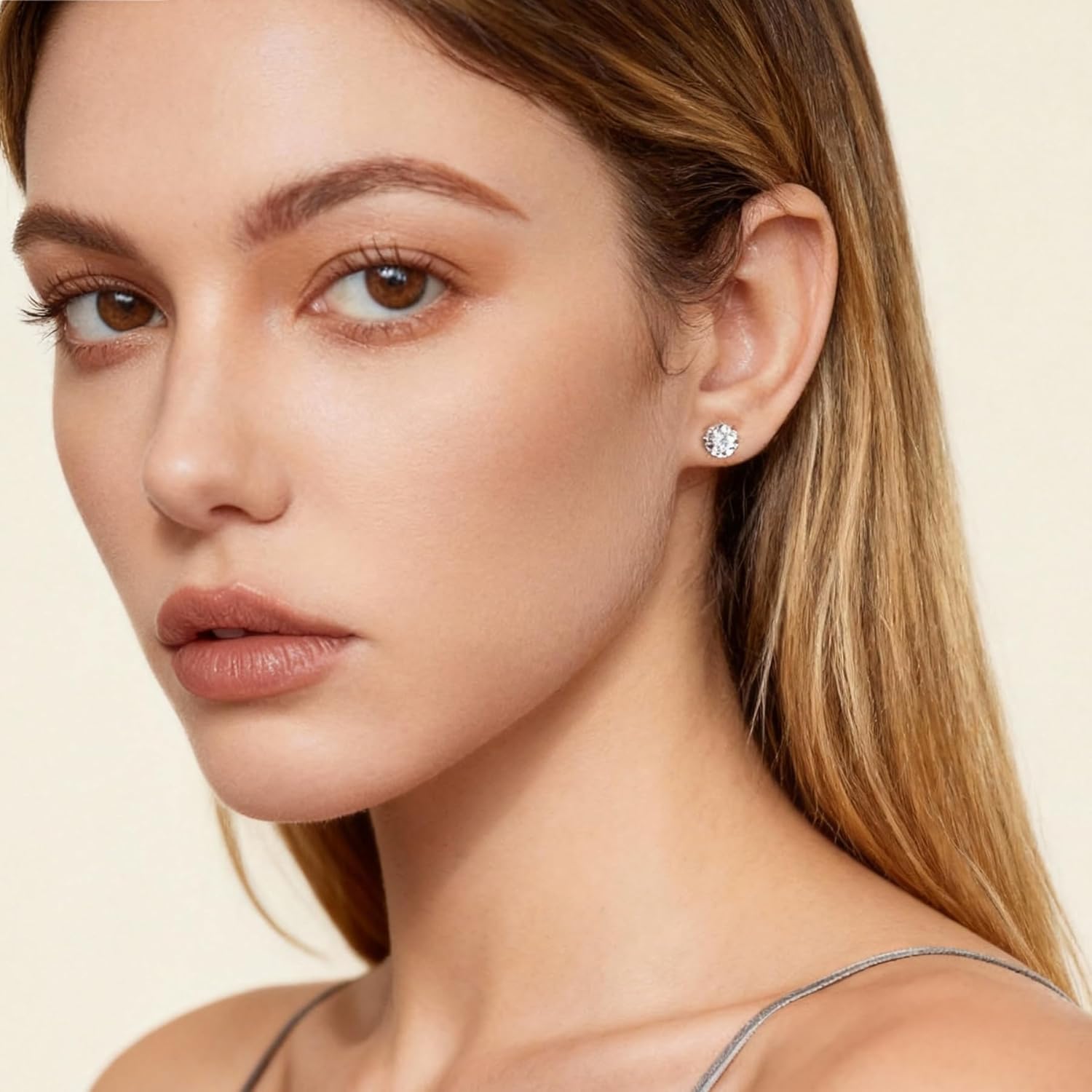 Moissanite Earrings for Women,D Color VVS1 Clarity Lab Created Gemston Men Studs S925 Sterling Silver Plated 18k White Gold Hypoallergenic Jewelry - Image 2