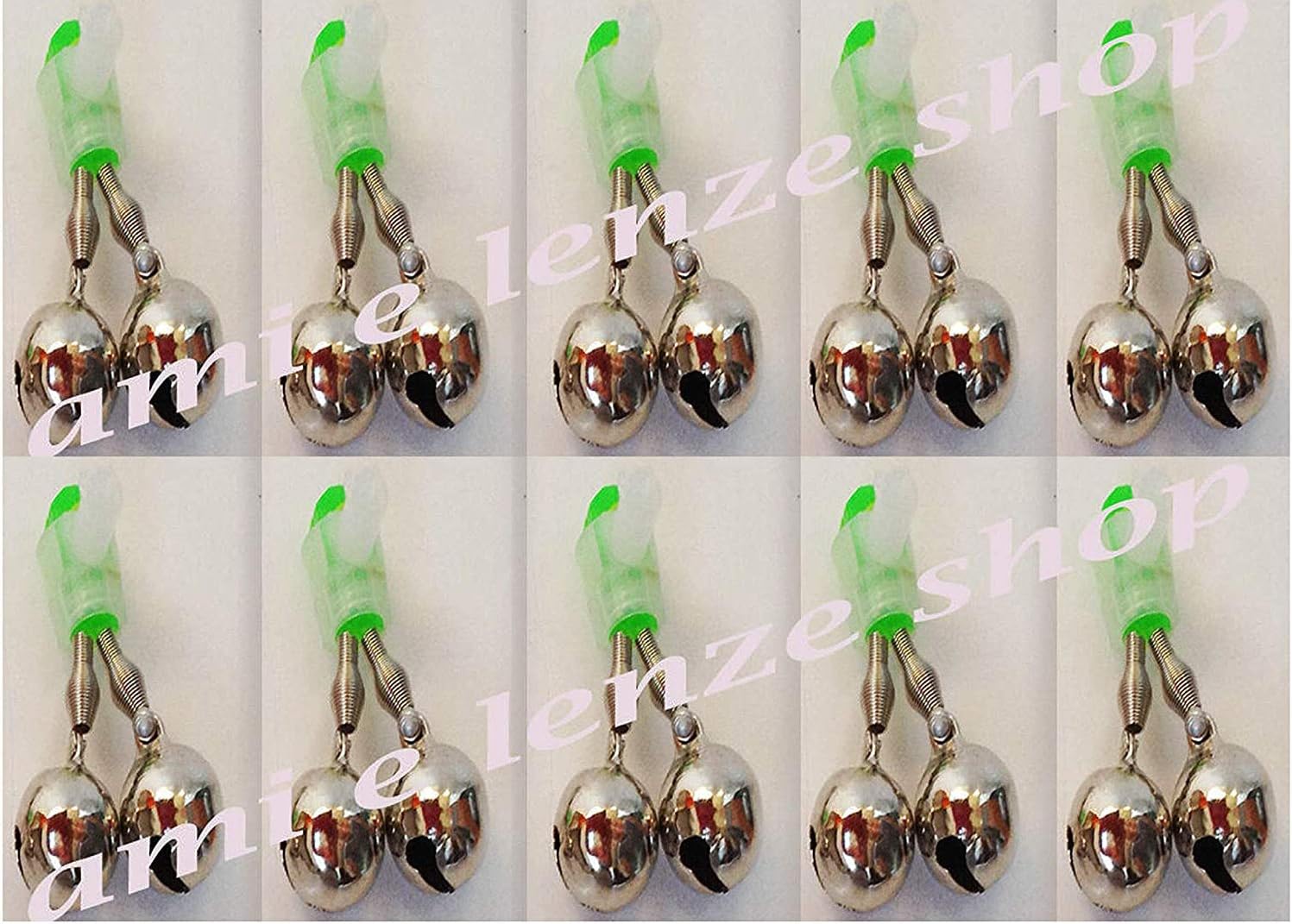 Set 25 Campanelle Da Pesca Con Luci LED - Doppio Allarme, Per Pesca Notturna E Su Ghiaccio, Clip In Plastica - 2