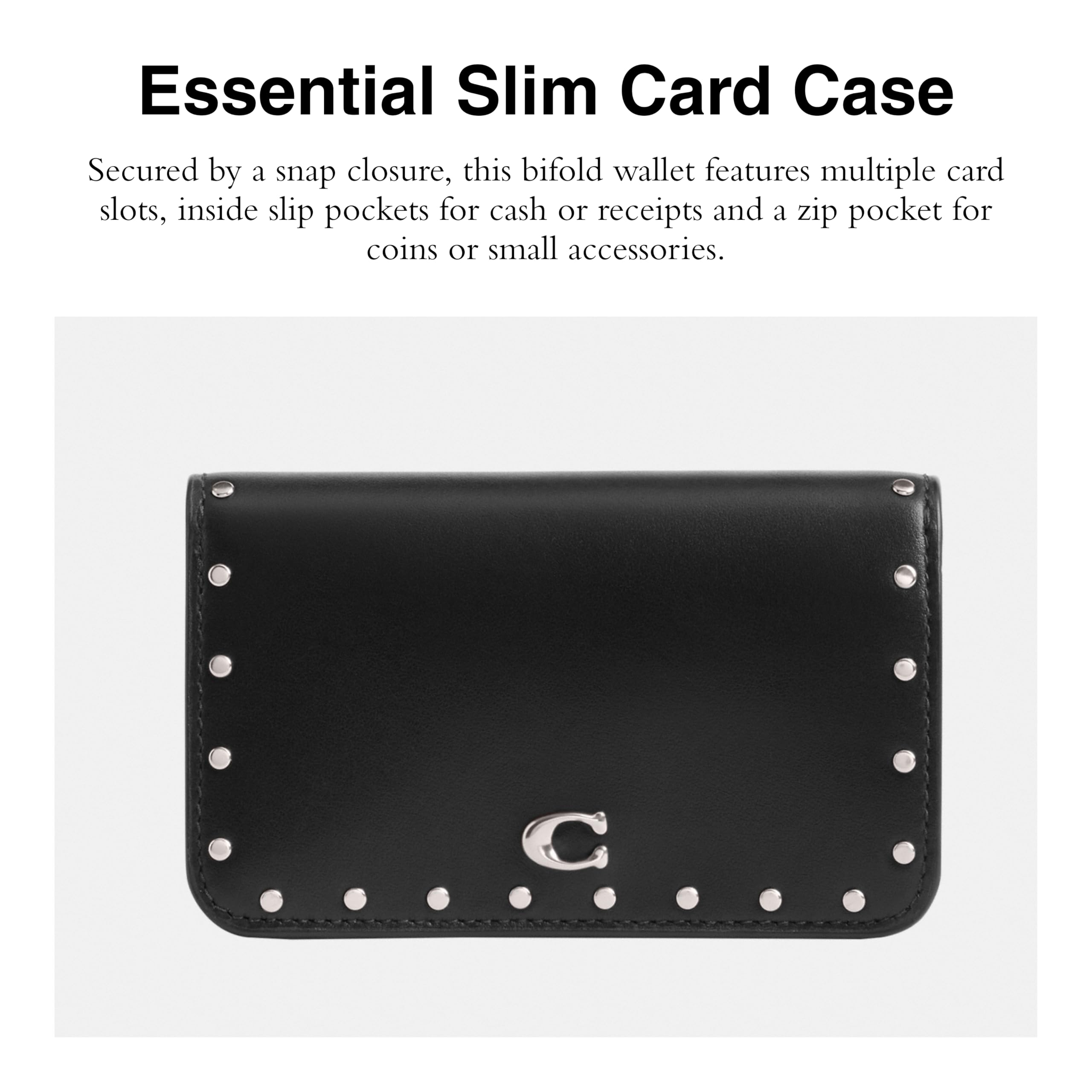Coach Slim Card Case, Black