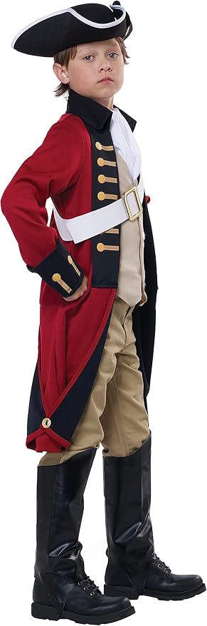 Disfraz Británico Redcoat Niño Talla Mediana (8-10) miniatura 2