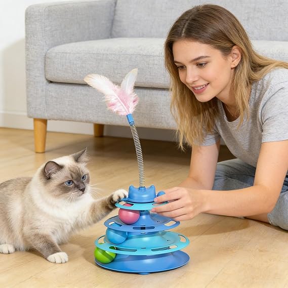 Cat Track Toy Kitten Interactive Training