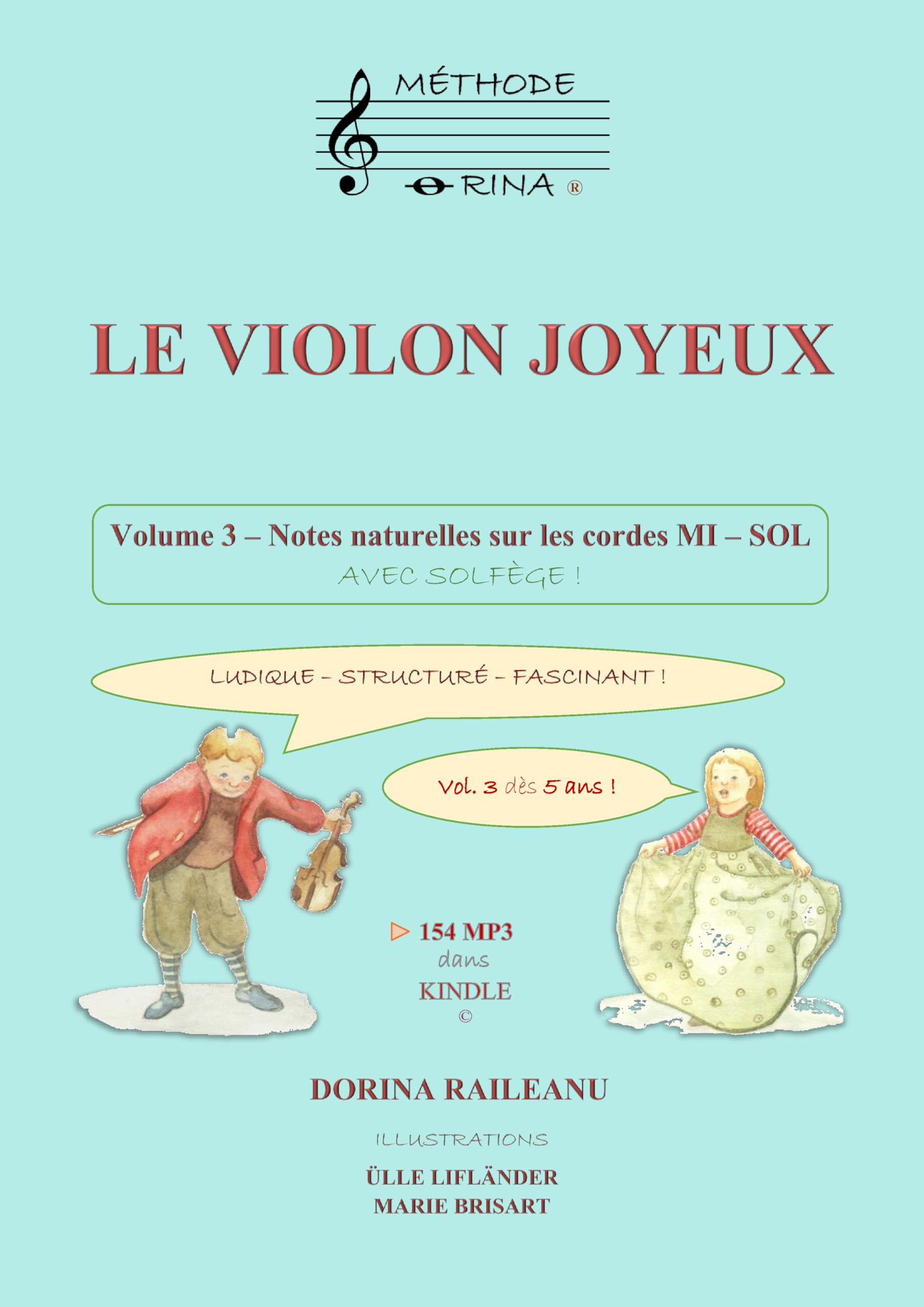 Violon enfant 5 ans apprendre les notes naturelles Mi Sol facilement avec solfège