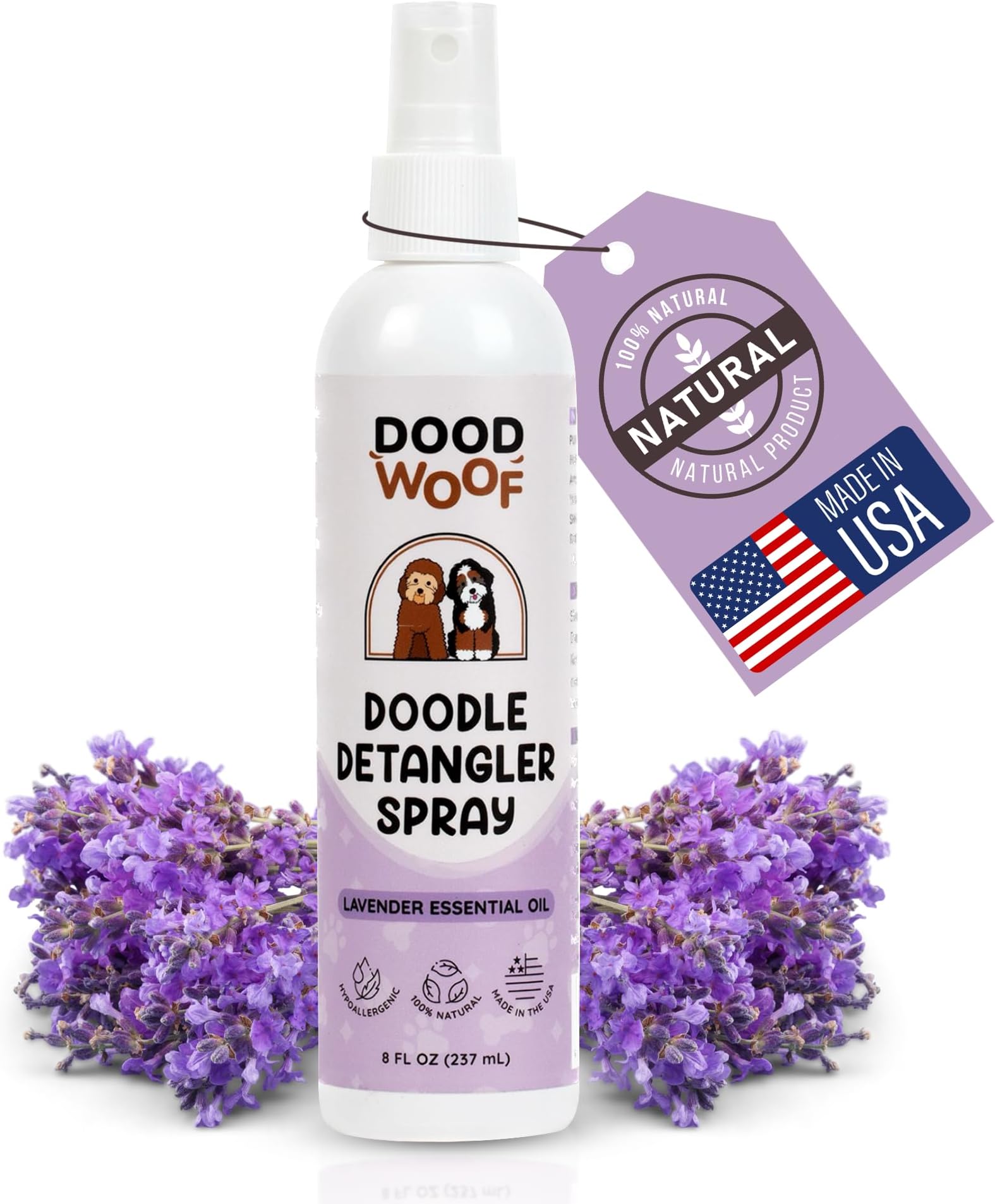 Dood Woof Dog Detangler Spray Dematting for Doodle