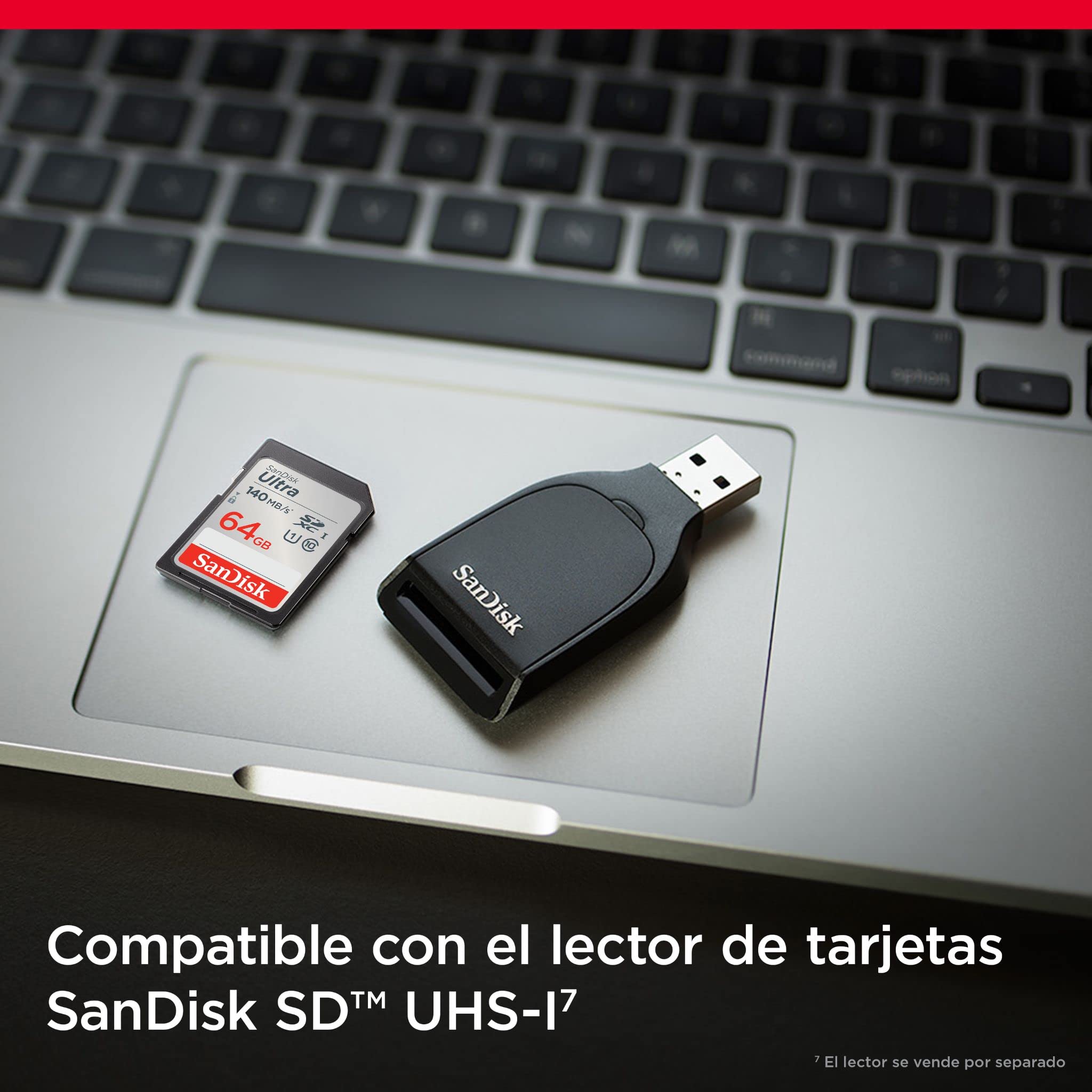 SanDisk 64 GB Ultra SDXC Tarjeta, con hasta 140 MB/s, rendimiento de apps A1, UHS-1, Clase 10, U1