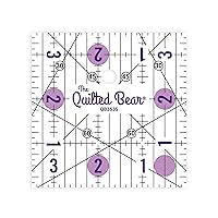 Vista 24 de The Quilted Bear Reglas de Acolchado - Regla de Acolchado de Acrílico Transparente Antideslizante, Patchwork y Costura con Líneas Negras Claras