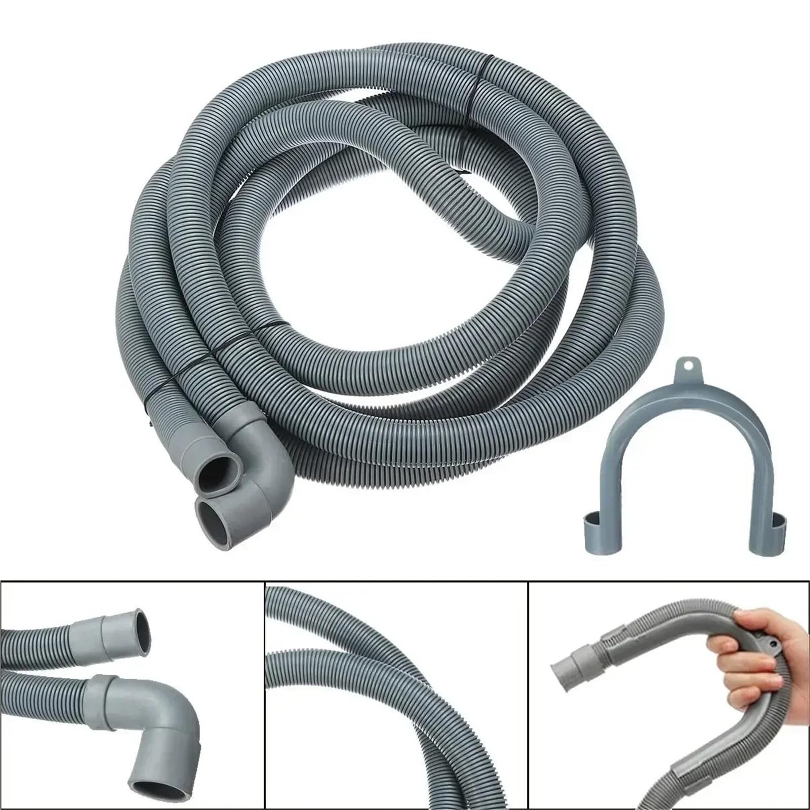 Ablaufschlauch-Verlängerung für Waschmaschine, 4m, Ø 22mm, für Abwasser