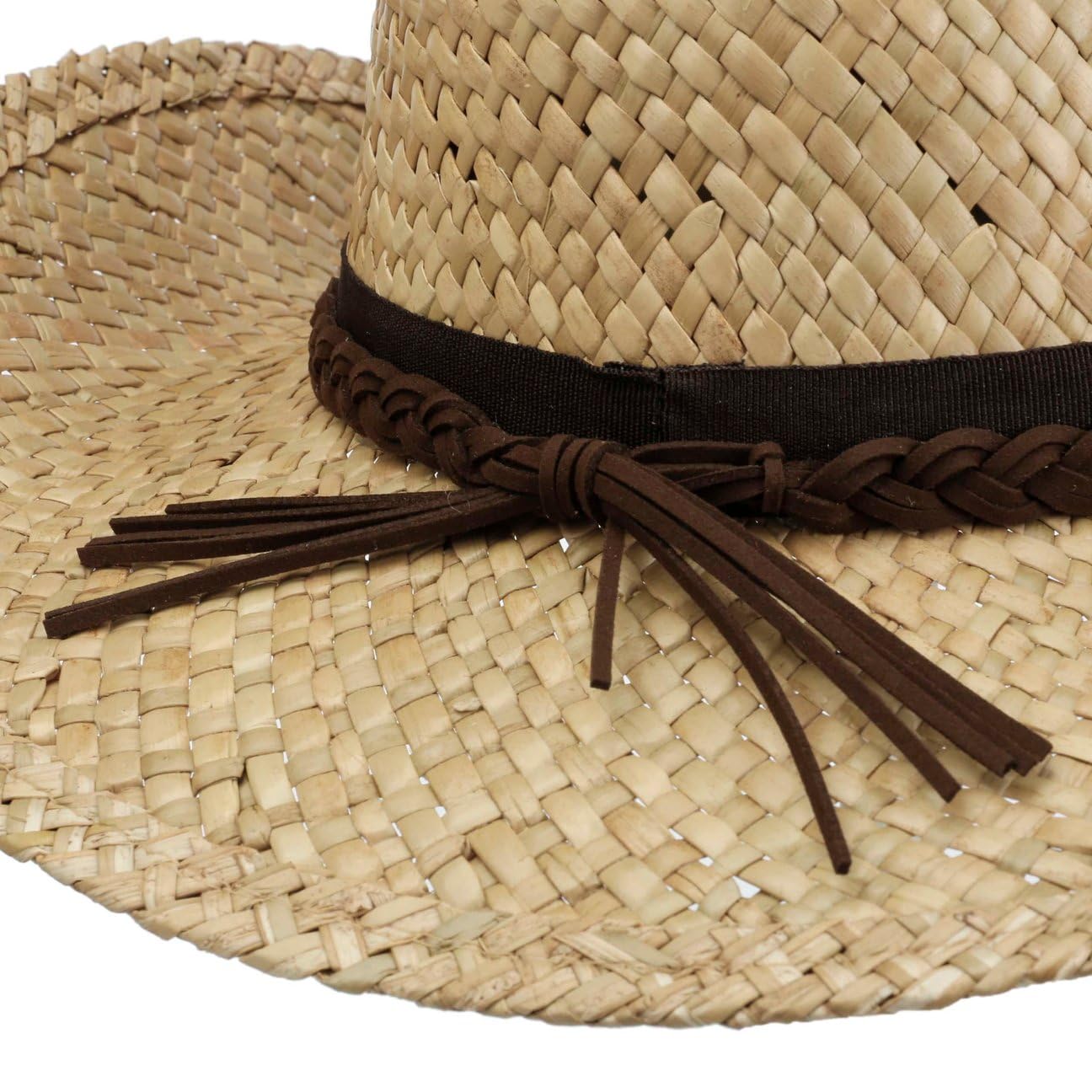 LIPODO Palmhurst Cappello da Cowboy Western Paglia Fascia in Similpelle Unisex Primavera Estate