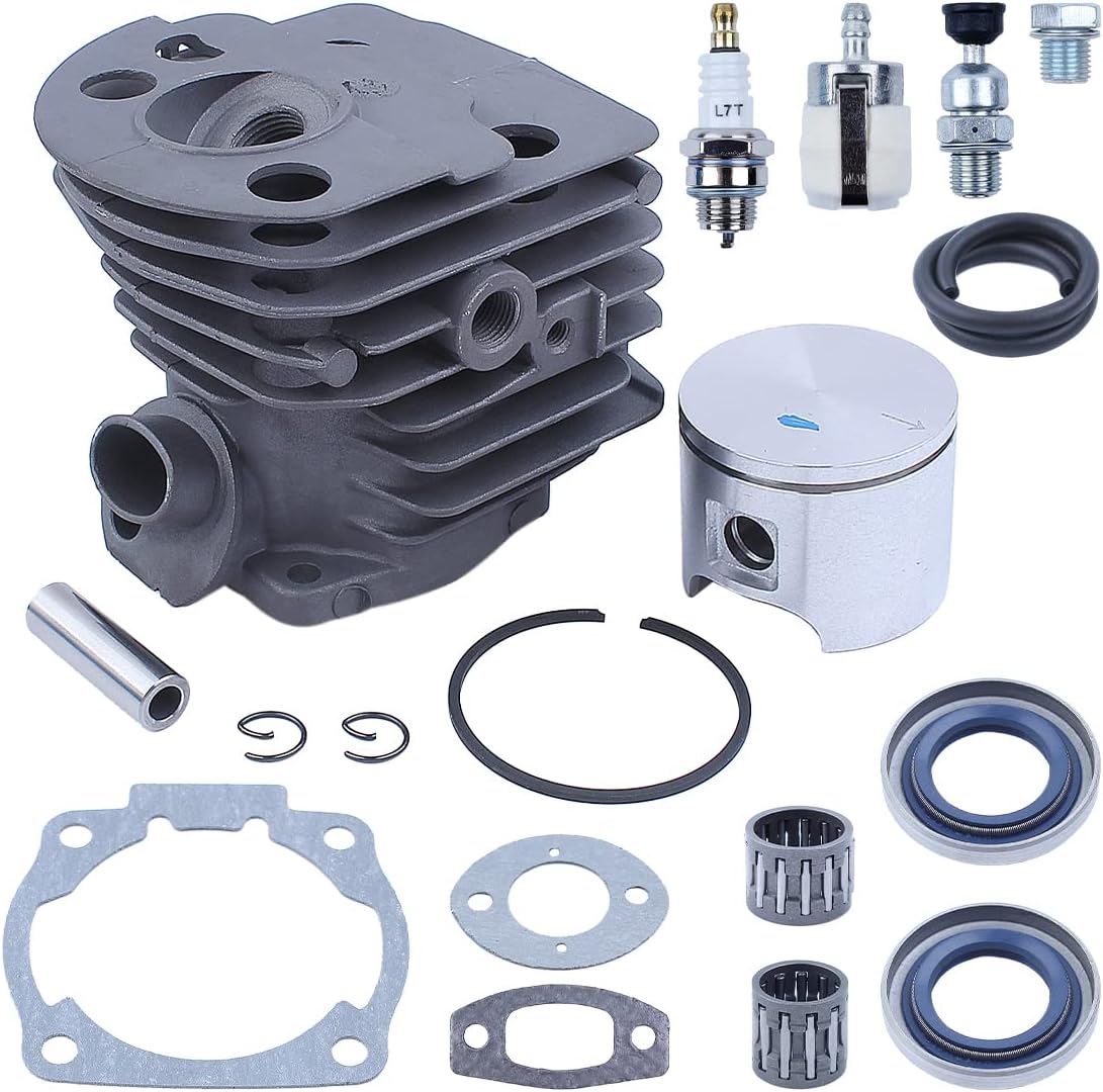 46mm Cylinder Piston Ring For Husqvarna 55 51 Chainsaw Part 505275719 Spark Plug, Cylinder, Piston, Circlip, Fuel Filter, Fuel Line, Spark Plug, Decompression Valve(2 type)