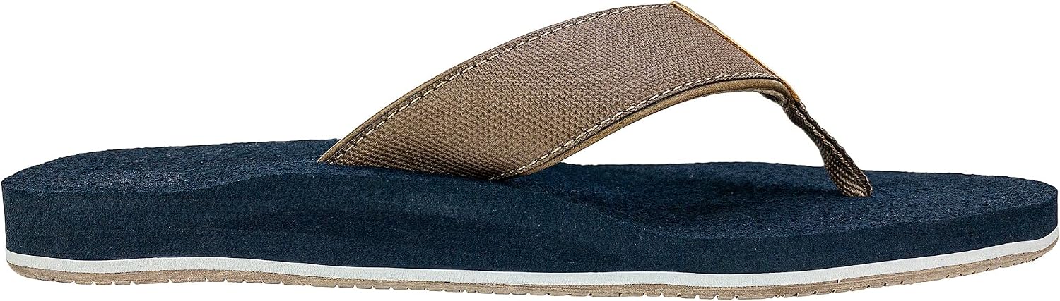 Dockers Navy blue Men’s flip-flop arch support sandals with tan accents 8/9 Amazon.com | DOCKERS Sunland Mens Slides Casual Slide  main image 2
