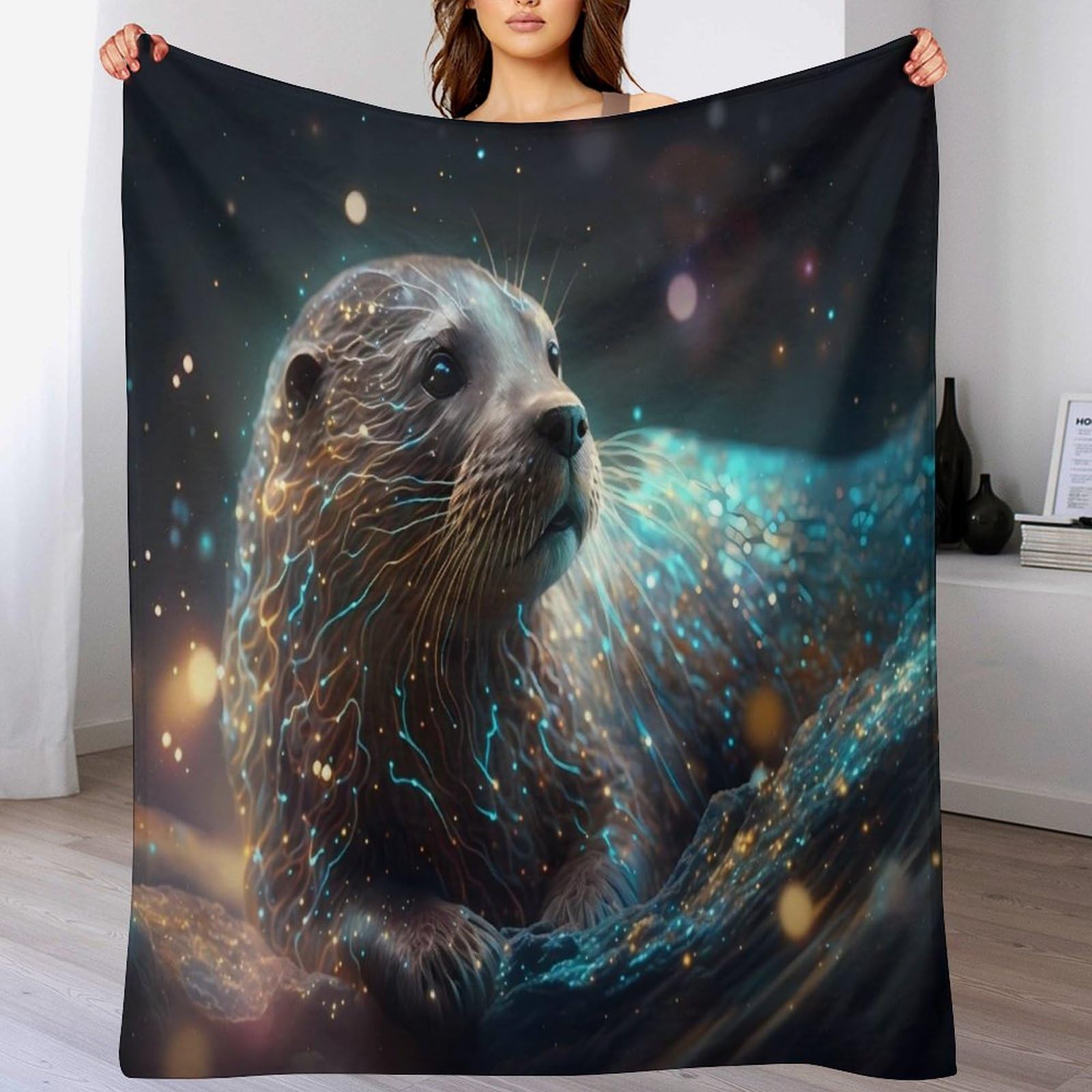 Couverture loutre chaude et anti-froid pour canapé et lit enfant