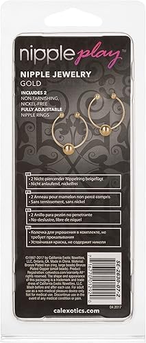 Miniatura 5 de California Exotics - Anillos para pezones, color dorado Oro,plateado