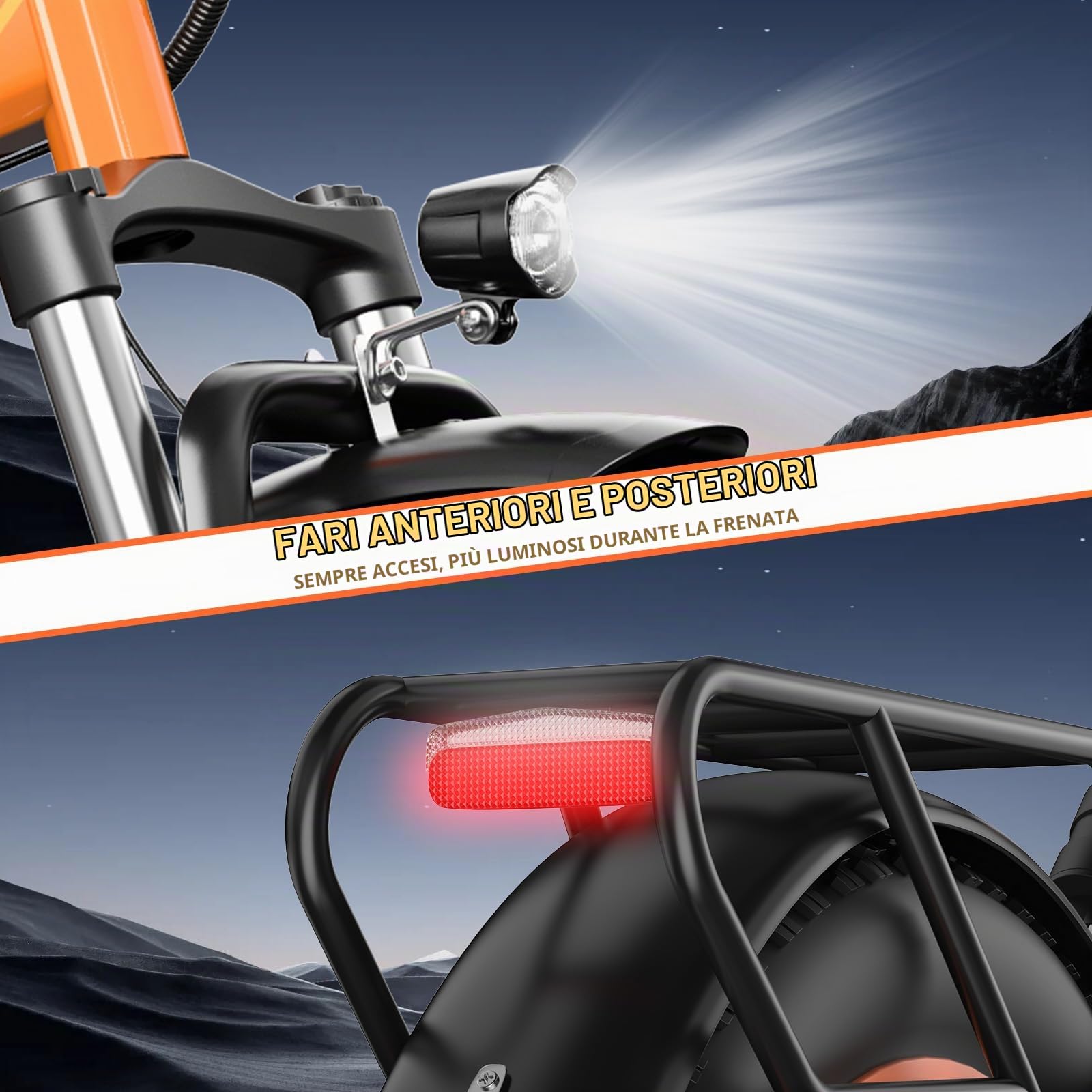 E-Bike Pieghevole 250W, 48V 20AH, Mountain Bike Autonomia ausiliaria di 110KM, con Doppia Sospensione e 7 Velocità, Bici Elettrica Uomo Donna per Città e Fuoristrada