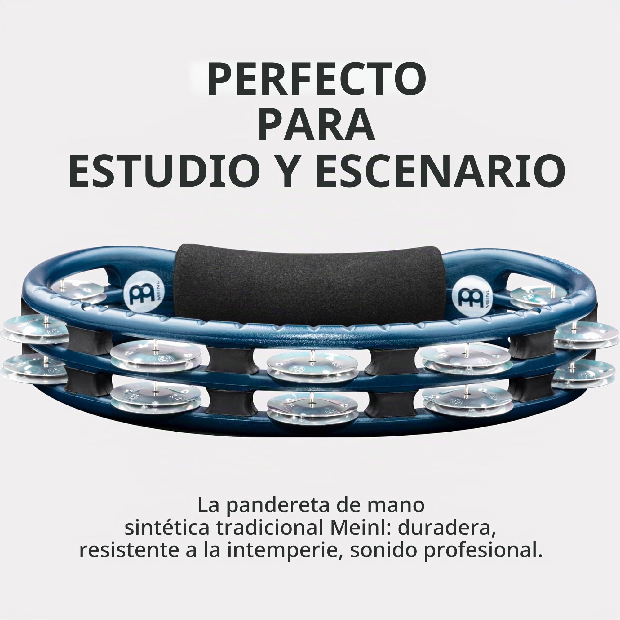 MEINL Percussion Hand Tambourine - Aluminio Azul, TMT1A-B