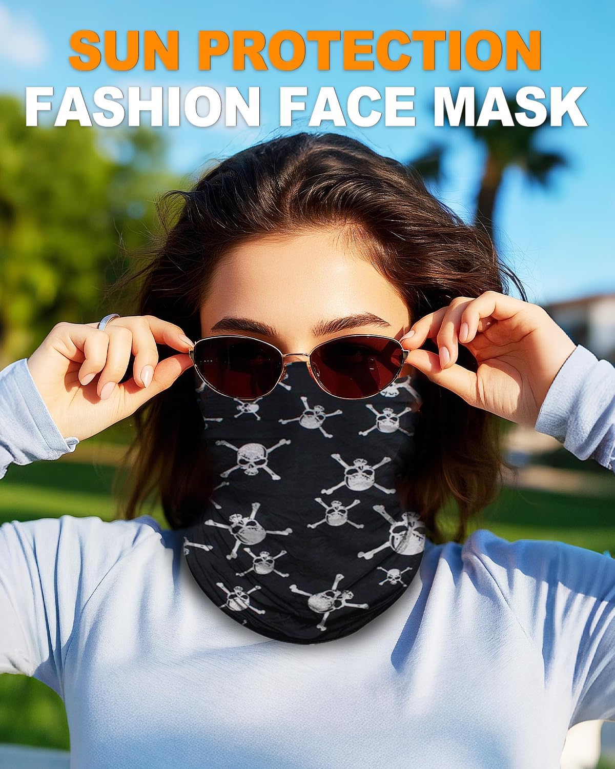 4Pack Neck Gaiter for Men Women Face Cover Mask Head Wrap Balaclava Headwear Bandana Headband Magic Scarf - Image 5