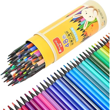 Amazon 色鉛筆 48色 画材セット 油性色鉛筆 文房具 塗り絵 プレゼント用 子供 学生 大人向け 学校教材用 野外写生 室内絵作り 絵の具 アート鉛筆 塗り絵 美術 描き用 スケッチ用 プレゼント用 写生 48色 色鉛筆 文房具 オフィス用品