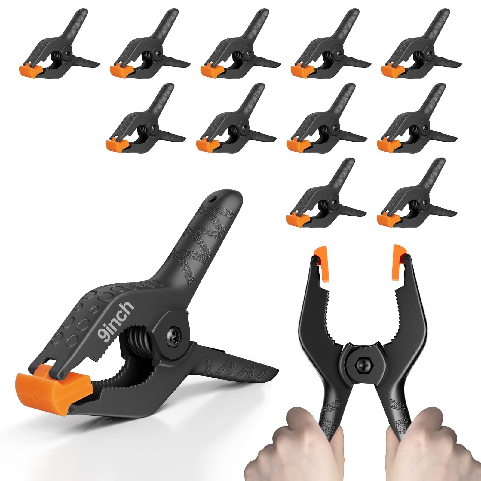 EMART Spring Clamps, 12pcs 9 inch Plastic Clips Heavy Duty Backdrop Clips