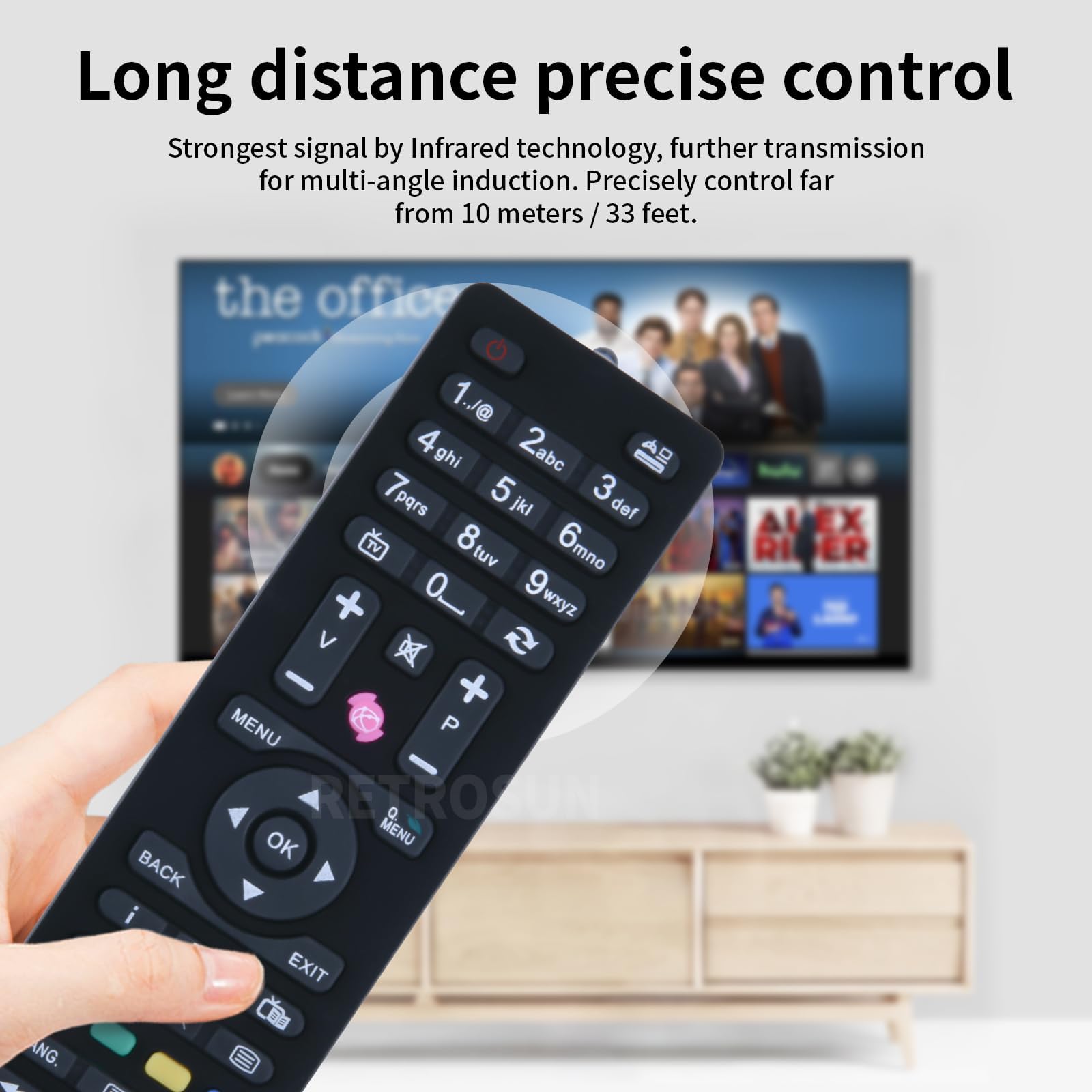 RC4870 RC4875 Telecomando Universale Di Ricambio Per TV Telefunken E JVC – Sostituisce TFL49DFHD03B, LT-32VH4455 E Altri