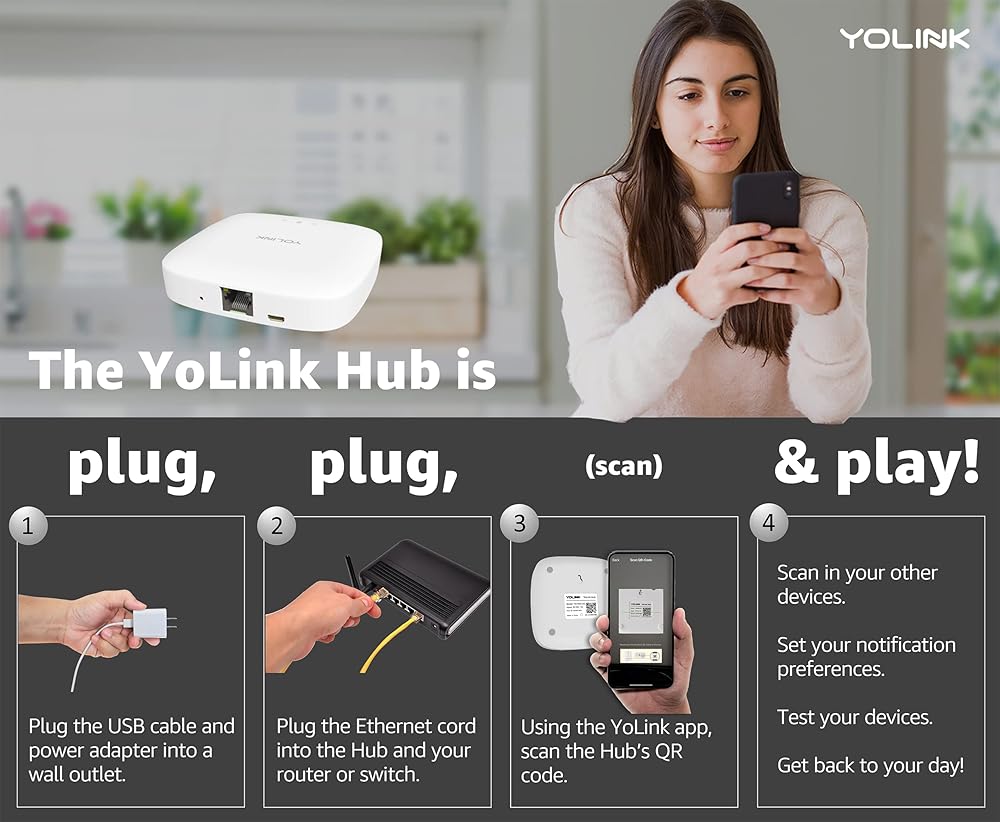 YoLink SpeakerHub & One Motion Sensor Smart Home And