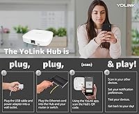Vista 4 de YoLink Kit de inicio para el hogar inteligente: enchufes inteligentes con monitoreo de energía y kit de concentrador, 2 salidas inteligentes