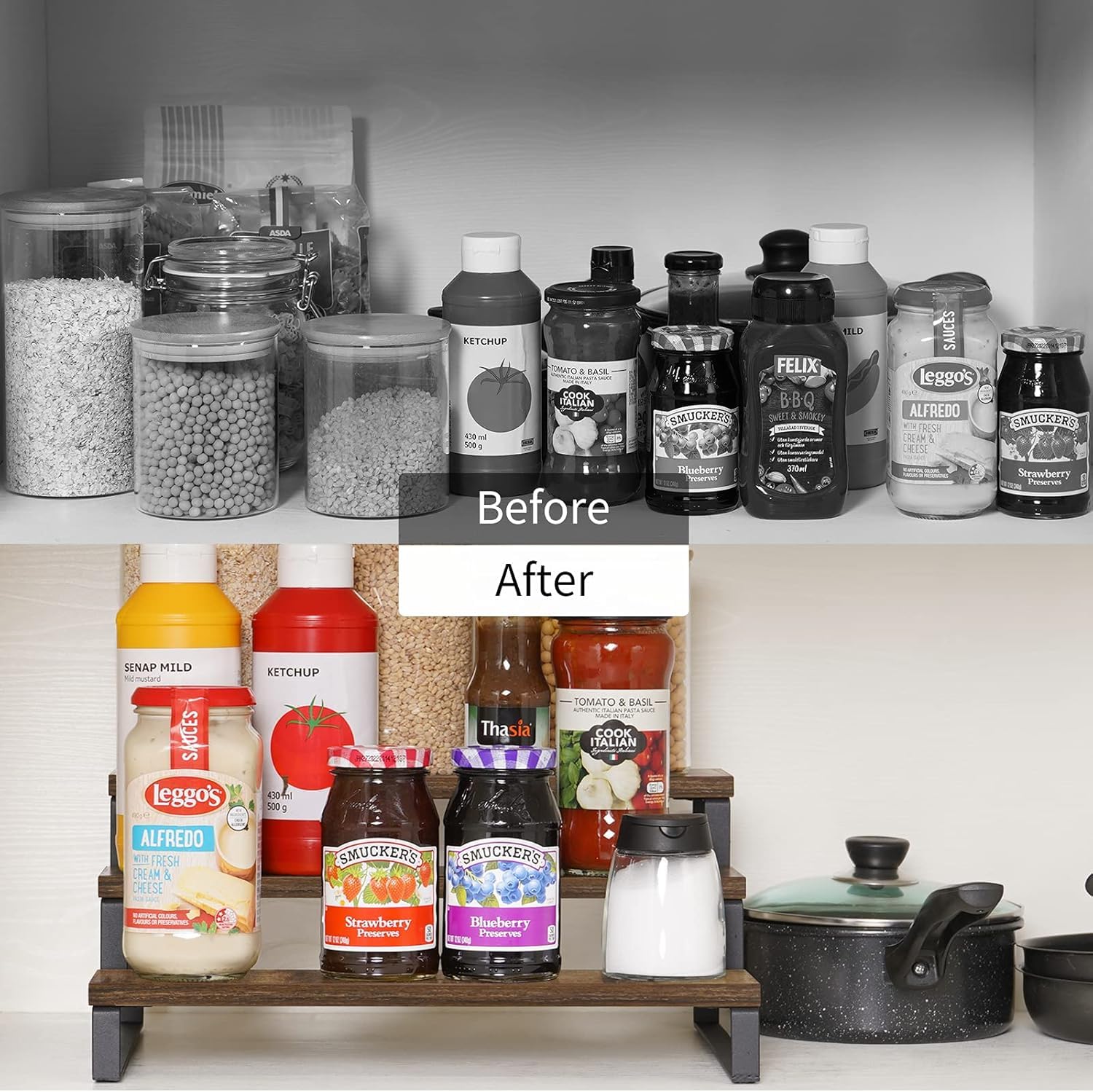 Multipurpose Wooden Countertop Spice Rack Kitchen Organizer 3-Tier Kitchen Storage Jars Holder & Kithen Decor Item Standing Shelf Pot Stand Book Shelf Pack Of 1 Multipurpose Wooden Countertop Spice Rack Kitchen Organizer 3-Tier Kitchen Storage Jars Holder & Kithen Decor Item Standing Shelf Pot Stand Book Shelf Pack Of 1