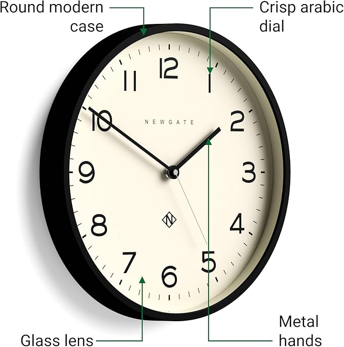 Reloj de Pared NEWGATE Number Three Echo Negro 37 cm Analógico miniatura 5