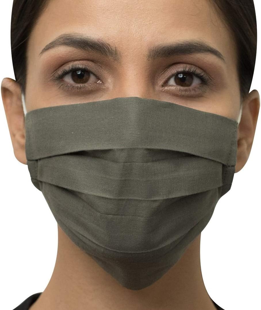 OrchidsPlus Pro 2+ Layer Face Mask | Washable | Reusable - Pack of 10 (Grey)
