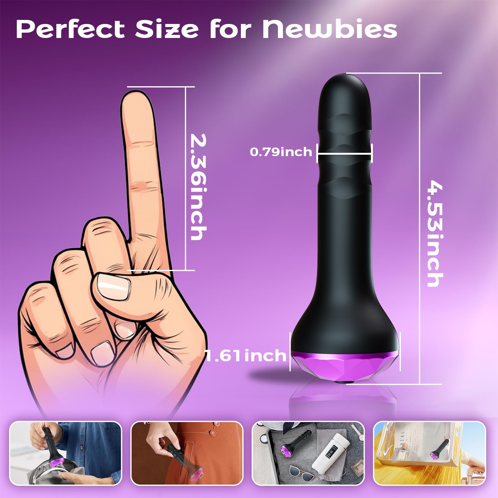 Vibrating Butt Plug Anal Toys, Prostate Massager with 10 Vibrating & Rotating Modes, Beginner-Friendly Anal Plug Sex Toys for Men & Women, 2 Motors Anal Dildo & G-Spot Vibrator Anal Beads Adult Toys: 4.53 Inch