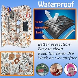 Shopping Cart Cover for Baby Grocery Cart Cover for Baby boy and Baby Girl, High Chair Cover for Baby and Toddler, Baby Registry Gift - Waterproof - Extra Large - Cotton - Double Sided (Orange)