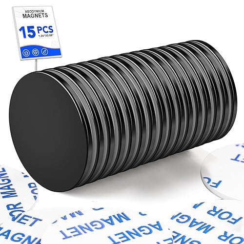 Miniatura 38 de LOVIMAG Pequeños imanes de disco de neodimio, imán de tierras raras con adhesivo de doble cara para nevera, bricolaje, construcción, científico