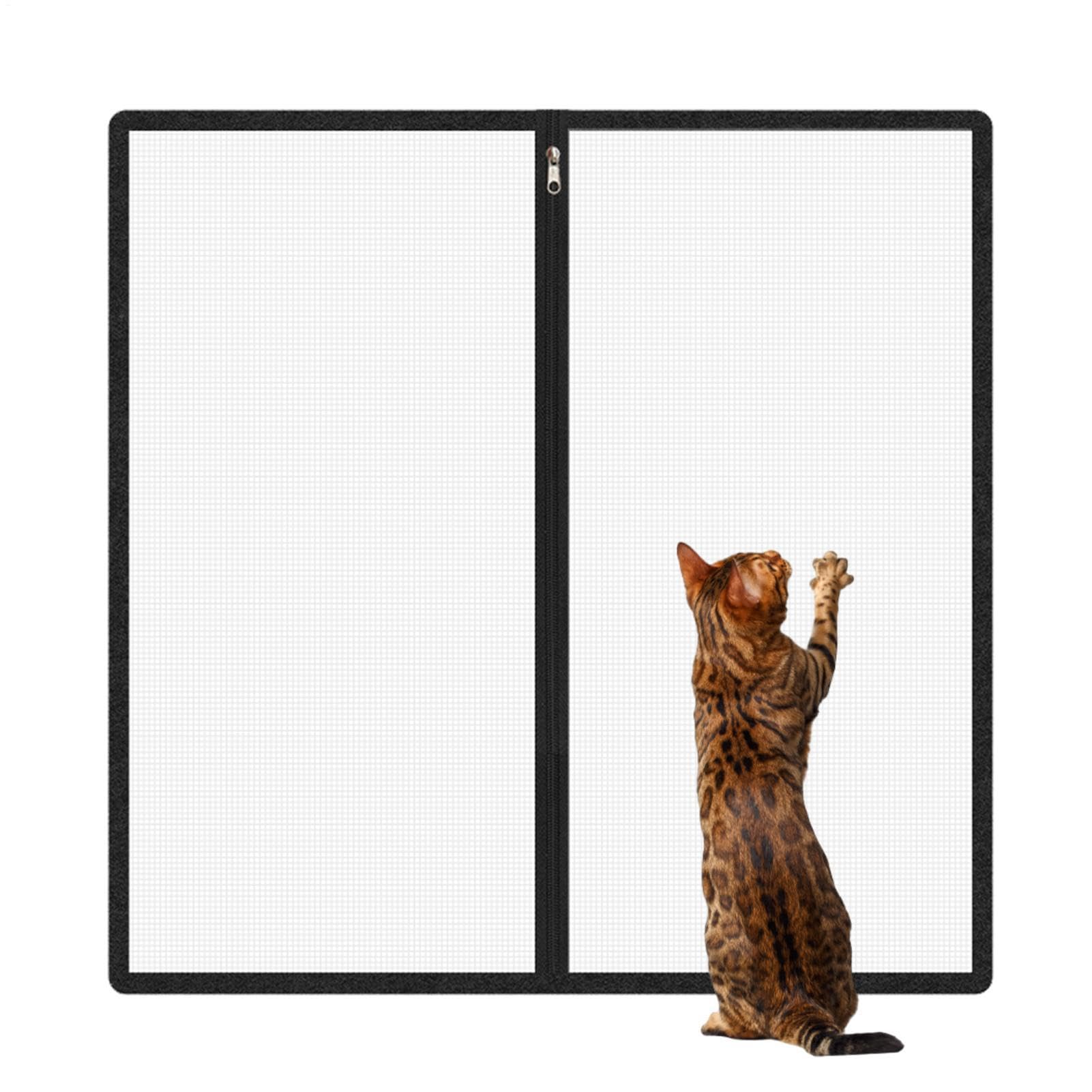 Kids Gate for Stairs No Drilling Mesh Cat Barriers
