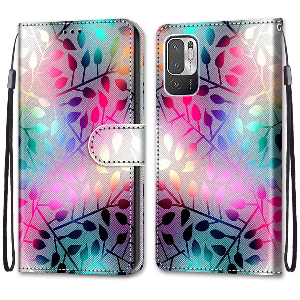 Custodia Flip Libro Con Porta Carte Per Xiaomi Redmi Note 10 5G E Poco M3 Pro, Gel Interno, Eco Pelle Turchese - 2