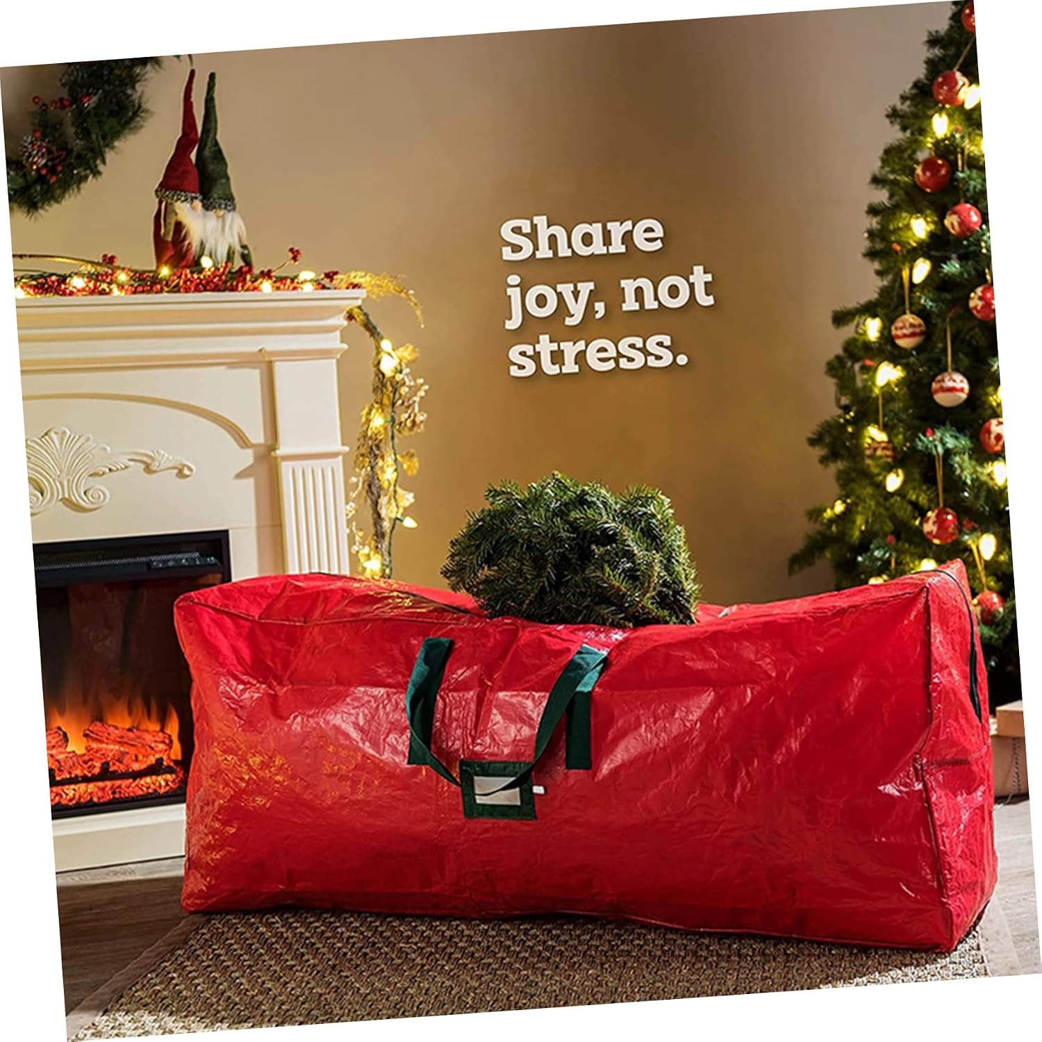 1Pc Christmas Tree Storage Bag Heavy Duty Organizer for Disassembled Trees Space Saving Xmas Pouch with Handles for Holiday