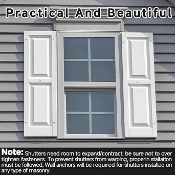 36Pcs 3 Inch Vinyl Shutter Fasteners Strongest Plastic Shutter Screws Window Shutters Hardware Exterior Spikes Loks for Fixing and Installing Decorative Exterior Vinyl Shutters (White)