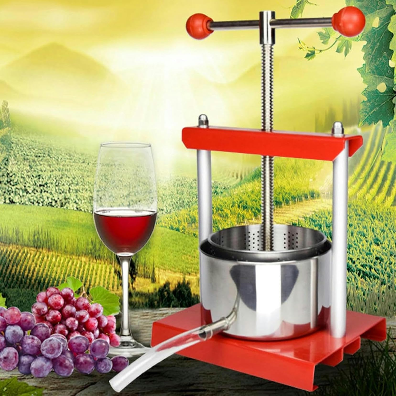 Presse en acier inoxydable double antioxydant pour miel et fruits 6L