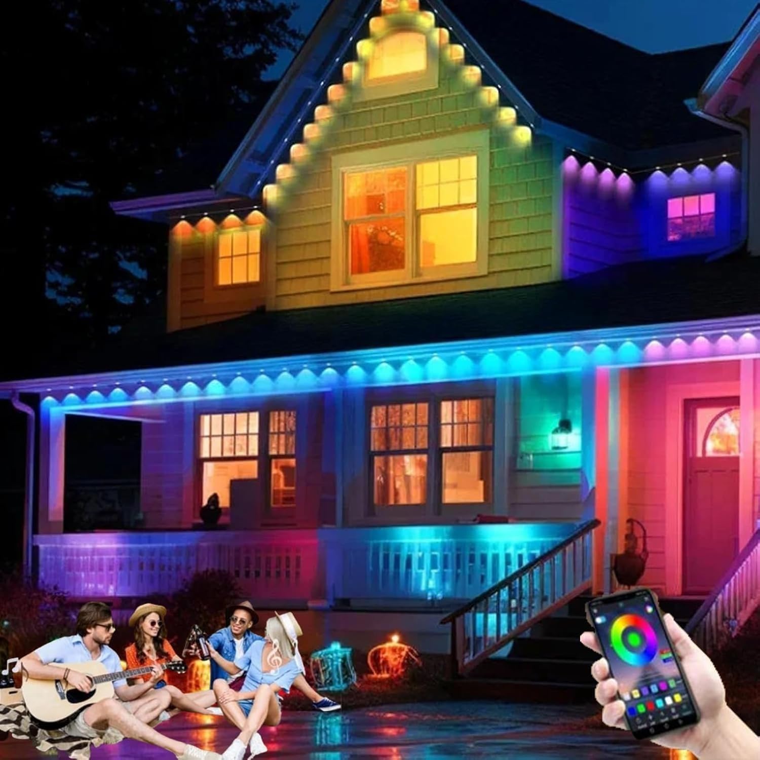 Smart Rainbow LED Permanent Outdoor Light, Smart Permanent