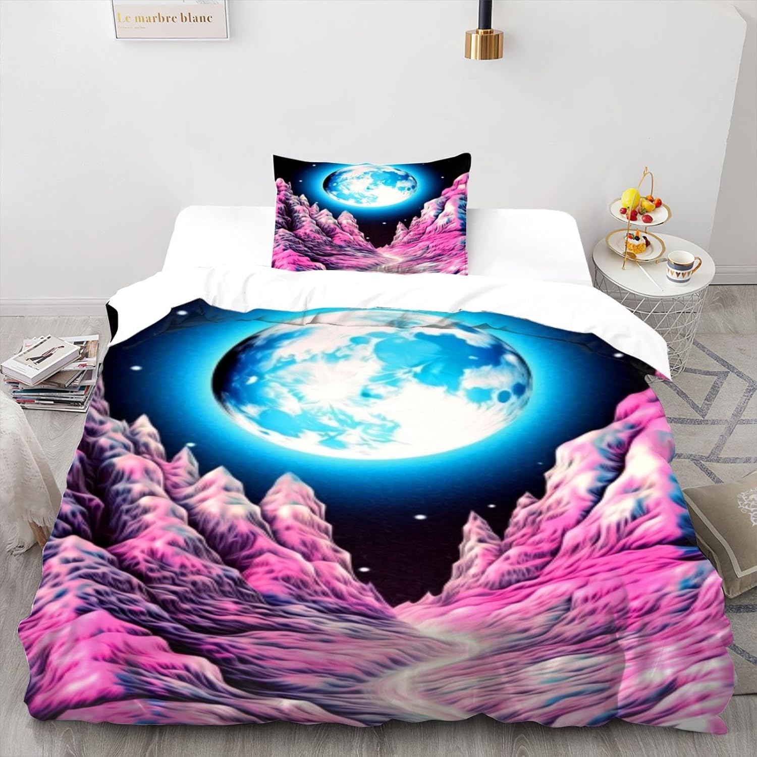 flapperons Colourful Landscape 3D Bedding Set Duvet Cover Set 3Piece