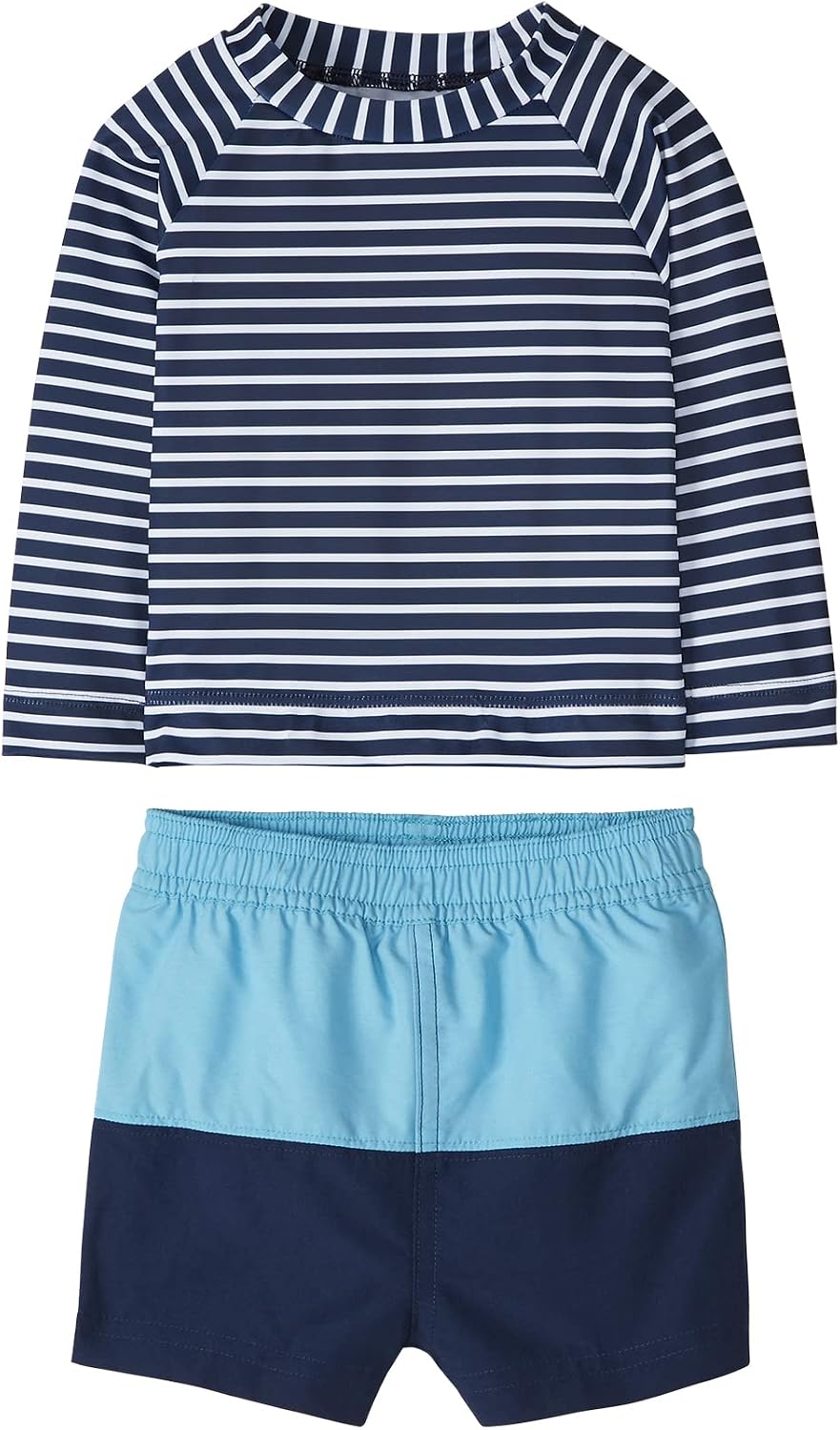 Moon and Back Boys' 2-Piece Rashguard and Trunk Set
