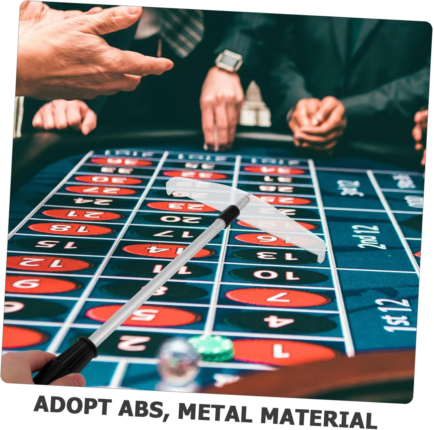 Vaguelly Telescopic Poker Chip Rake and Collector Tool for Gathering for Poker Games and Compact and Portable Design