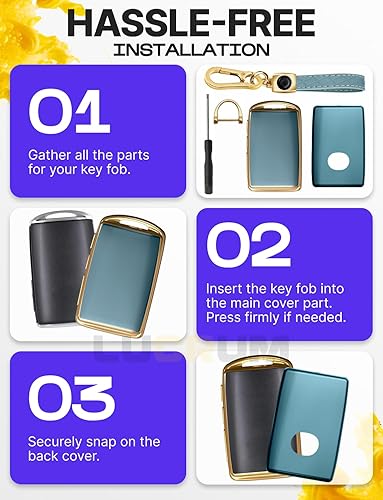 Miniatura 6 de Lucrum Funda para llavero Mazda y llavero de cuero, funda de TPU para Mazda 3, 6, CX-5 CX-9 CX-30 CX-50 CX-70 (2019-2025)