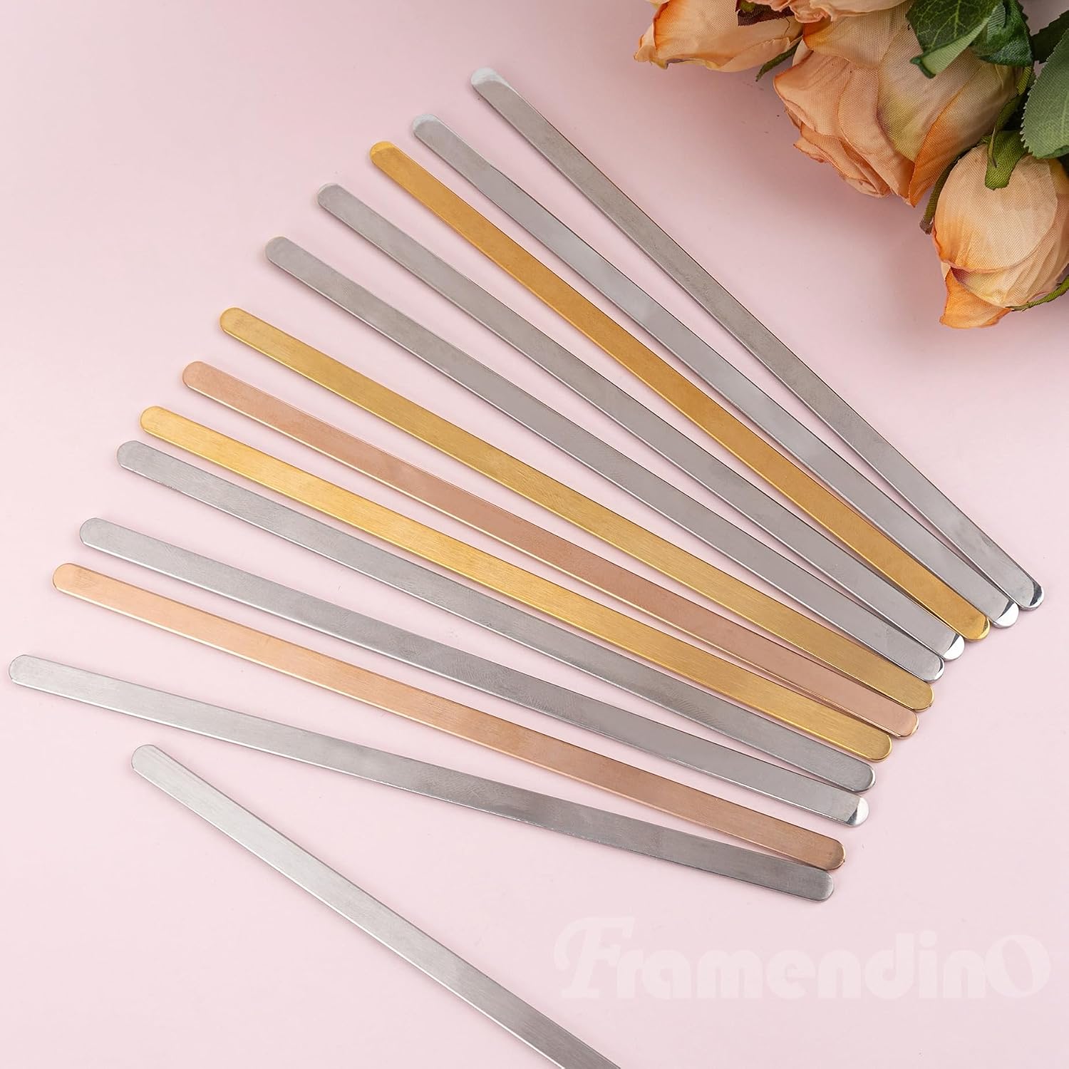 Framendino, Stainless Steel Cuff Bracelet Blanks Stamping Bangle Bracelets for Laser Engraving Jewelry Making